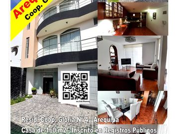 COOP. GLORIA 4 - CASA DE 3 PISOS , MODERNA , 6 HABITACIONES