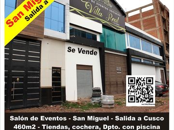 SALON DE EVENTOS 460 M2 - DEPARTAMENTO CON PISCINA, TIENDAS, DEPOSITOS, ETC.