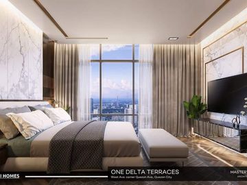 PROMO 2% Discount ONE DELTA TERRACES - CONDO IN QUEZON CITY near Solaire North, MRT Quezon Ave., Vertis North, GMA, Centris, Trinoma, SM  North