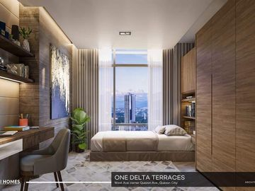 PROMO 2% Discount ONE DELTA TERRACES - CONDO IN QUEZON CITY near Solaire North, MRT Quezon Ave., Vertis North, GMA, Centris, Trinoma, SM  North