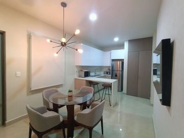 Departamento en venta de 1 habitación, 2 baños completos, Distrito corazón Playa del Carmen, QUintana Roo, a pocos pasos de la quinta avenida.