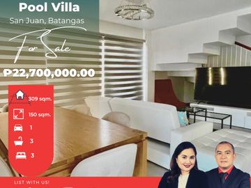 3-Bedroom Vacation Home For Sale at Seafront Residences Pool Villa San Juan, Batangas
