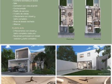 RESIDENCIAS EN VENTA EN MÉRIDA, YUCATAN, ZONA TEMOZÓN NORTE CON 3 Y 4 RECÁMARAS.