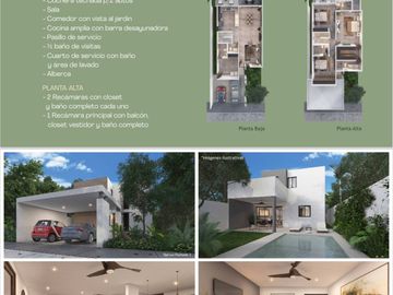 RESIDENCIAS EN VENTA EN MÉRIDA, YUCATAN, ZONA TEMOZÓN NORTE CON 3 Y 4 RECÁMARAS.