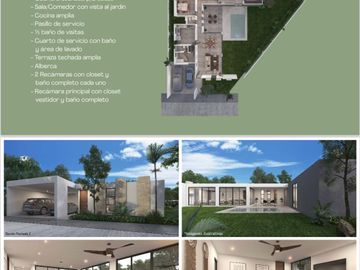 RESIDENCIAS EN VENTA EN MÉRIDA, YUCATAN, ZONA TEMOZÓN NORTE CON 3 Y 4 RECÁMARAS.