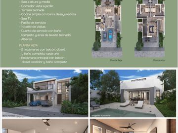 RESIDENCIAS EN VENTA EN MÉRIDA, YUCATAN, ZONA TEMOZÓN NORTE CON 3 Y 4 RECÁMARAS.