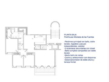322 M2, PENTHOUSE 2 NIVELES, 3 CAJONES TECHADOS, FUENTES DE SATÉLITE