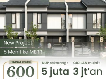 TERBARU! Rumah Park Sunrise Wonorejo 600Jtan Cluster Baru Dekat Raya MERR Rungkut Free Biaya2