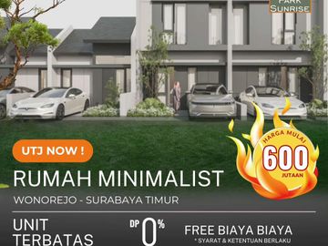 TERBARU! Rumah Park Sunrise Wonorejo 600Jtan Cluster Baru Dekat Raya MERR Rungkut Free Biaya2