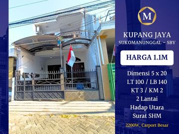 JUAL RUMAH KUPANG JAYA SUKOMANUNGGAL SURABAYA 1.1M SHM