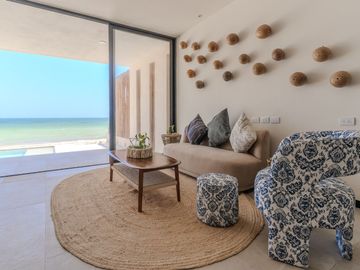 Lujosa Villa frente al mar de Telchac Puerto con 3 habitaciones