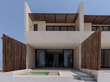 Lujosa Villa frente al mar de Telchac Puerto con 3 habitaciones