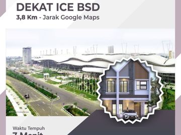 Rumah Mtr BSD Serpong, Baru 2 LANTAI, Mewah Harga Murah Townhouse Exclusive di Tangerang Jual Dijual