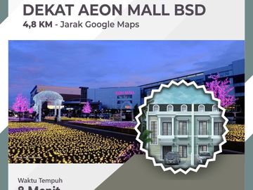 Rumah Mtr BSD Serpong, Baru 2 LANTAI, Mewah Harga Murah Townhouse Exclusive di Tangerang Jual Dijual