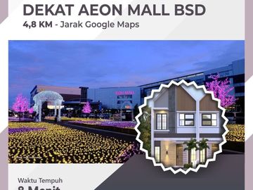 Rumah Mtr BSD Serpong, Baru 2 LANTAI, Mewah Harga Murah Townhouse Exclusive di Tangerang Jual Dijual