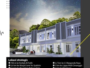 Rumah Rzq Kelapa Dua, Baru 2/1 LANTAI Mewah Harga Murah New di Tugu Cimanggis Kota Depok Jual Dijual
