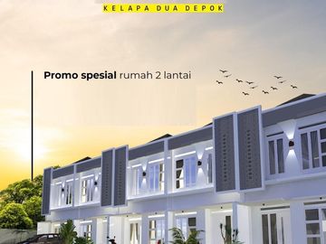 Rumah Rzq Kelapa Dua, Baru 2/1 LANTAI Mewah Harga Murah New di Tugu Cimanggis Kota Depok Jual Dijual