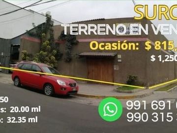SURCO | VENTA TERRENO | 650 MTS