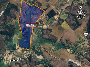 Se vende campo en sector de Paredones, 45,61há, cercano a Lago Vichuquén