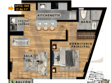 DEPARTAMENTO DE 1 DORMITORIO EN SURQUILLO