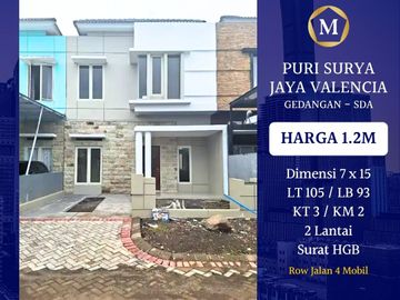 Dijual Rumah Puri Surya Jaya Gedangan Sidoarjo Murah Dekat Bandara Pusat Kuliner Sekolah