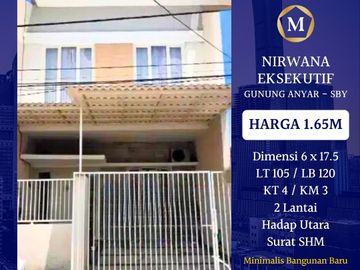 Dijual Rumah Nirwana Eksekutif Rungkut dkt MERR Stikom Surabaya Timur