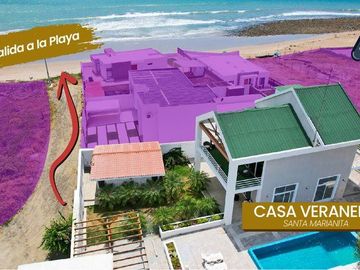 Casa de playa multifamiliar con cabaña y área adicional en Grey Stage, en Santa Marianita, Manta