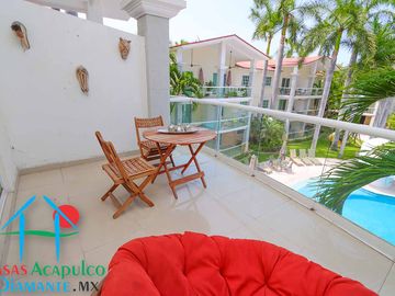 Depa en venta con terraza, vista a la alberca y áreas comunes