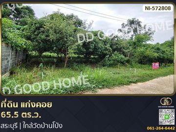 Land for sale Kaeng Khoi 65.5 sq w, Saraburi, near Ban Pong Temple.