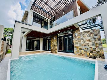 Airy Bright Contemporary Brand New House and Lot with Pool for Sale in Tagaytay City