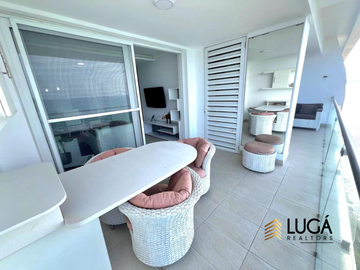 Departamento totalmente amoblado frente al mar en venta, sector playa Murciélago, edificio cuenta con generador de luz propio,  Manta, Ecuador