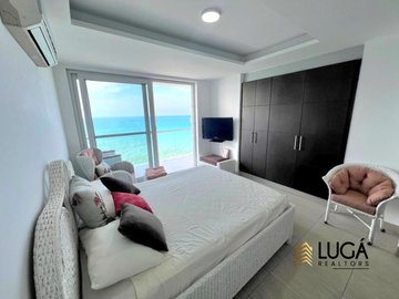 Departamento totalmente amoblado frente al mar en venta, sector playa Murciélago, edificio cuenta con generador de luz propio,  Manta, Ecuador