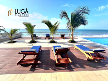 Departamento totalmente amoblado frente al mar en venta, sector playa Murciélago, edificio cuenta con generador de luz propio,  Manta, Ecuador