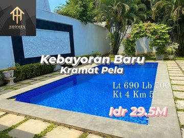 Rumah Luas 690 Kramat Pela Kebayoran Baru Jaksel