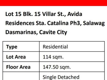 4 bedrooms for sale in Avida Residences Sta. Catalina Ph3,Salawag Dasmarinas,Cavite City