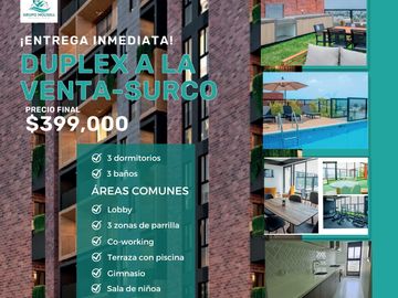 VENDO HERMOSO DUPLEX EN MIRAFLORES