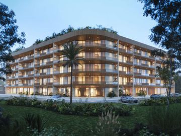 Departamento con alberca, terraza, simulador de golf, en venta, Puerto Cancun, Cancun.