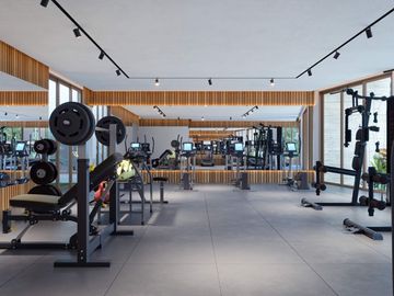 Departamento con alberca, terraza, simulador de golf, en venta, Puerto Cancun, Cancun.