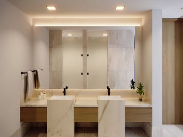 Departamento con alberca, terraza, simulador de golf, en venta, Puerto Cancun, Cancun.