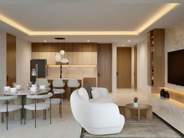 Departamento con alberca, terraza, simulador de golf, en venta, Puerto Cancun, Cancun.