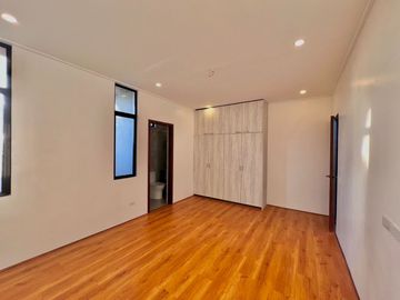 Experience luxury living in this brand new, three-story house and lot nestled within the prestigious Greenwoods Executive Village