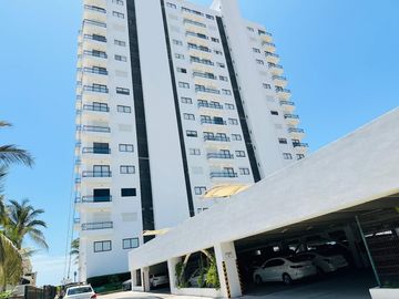 EN VENTA DEPARTAMENTO FRENTE AL MAR EN MAZATLÁN (SECTOR CERRITOS), DE DOS RECAMARAS C/U CON BAÑO COMPLETO, ALBERCA, SAUNA, GYM Y VISTA HERMOSA AL MAR