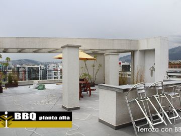 Departamento de venta Republica del Salvador, calle Portugal, piscina, cerca colegio Benalcazar