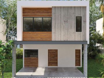 Casa con jardín y alberca privada, Huayacan, Cancun.