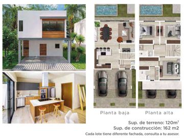 Casa con jardín en Huayacan, Cancun.