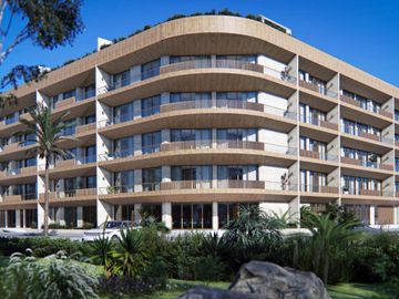 Departamento en venta, terraza, alberca, gimnasio, Puerto Cancun, Cancun.