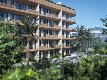 Departamento en venta, terraza, alberca, gimnasio, Puerto Cancun, Cancun.