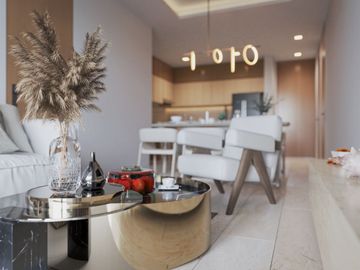 Departamento en venta, terraza, alberca, gimnasio, Puerto Cancun, Cancun.