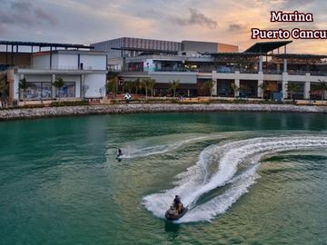 Departamento en venta, terraza, alberca, gimnasio, Puerto Cancun, Cancun.