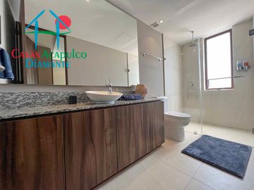Dpartamento en renta vacacional con terraza, vista a las albercas y áreas comunes